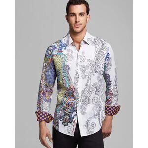 Robert Graham Marky Mark Limited Edition Size Medium $398 Retail Paisley Print